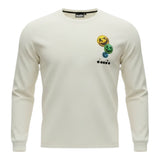 Diadora Shirt tinta unita con Stampa Panna per Bambino F5DIJBTH022 PANNA DIADORA 