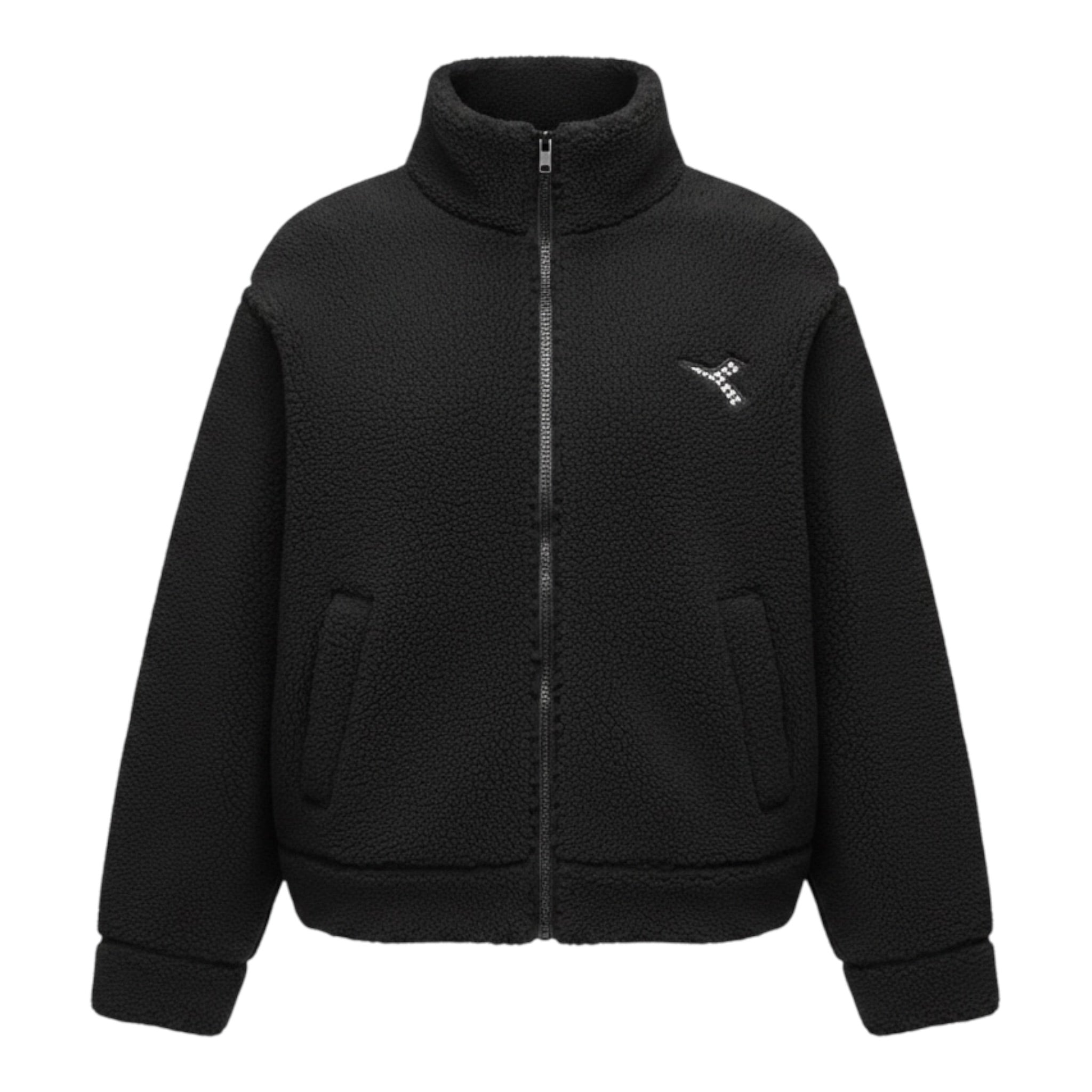 Diadora Giubbino Modello Teddy tinta unita con Zip Nero per Bambina F5DIJGJK069 NERO DIADORA 