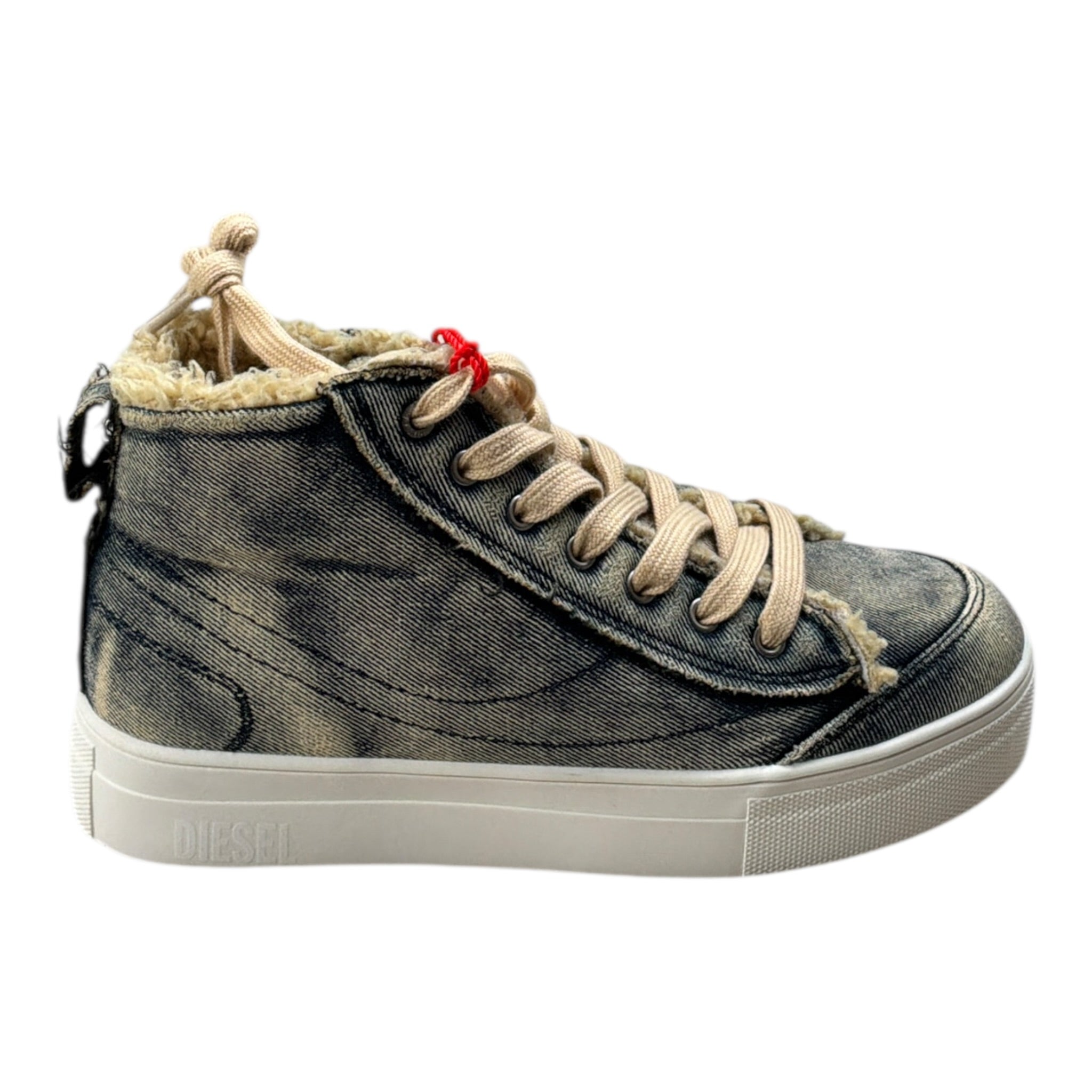 Diesel Sneaker In Denim tinta unita con Lacci Azzurro per Bambina BC1037 AZZURRO DIESEL 