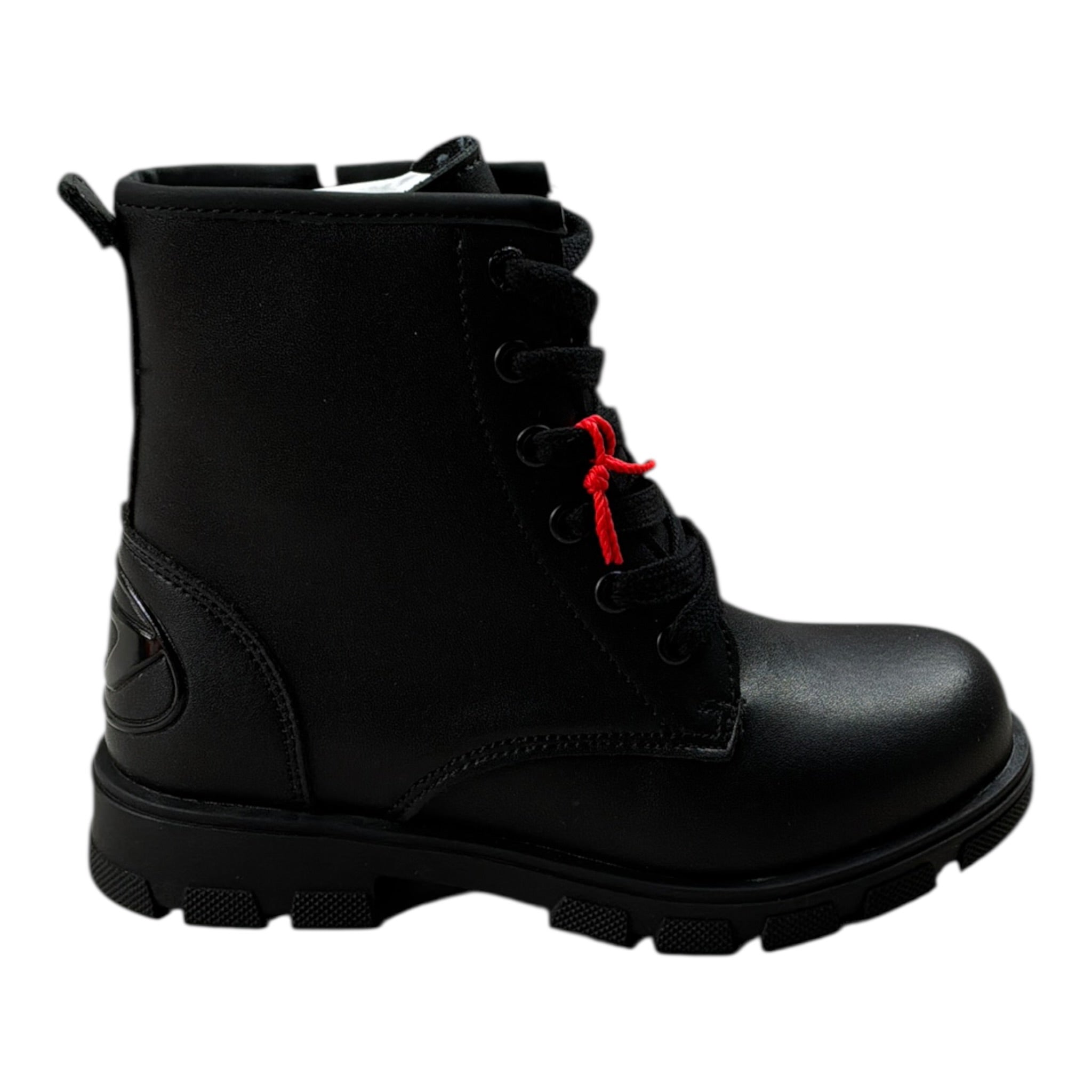 Diesel Stivale tinta unita con Lacci Nero per Bambina BC1045 NERO DIESEL 