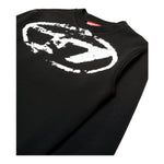 Diesel Felpa Girocollo tinta unita con Stampa Nero per Bambino J002213 NERO DIESEL 