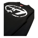 Diesel Felpa Girocollo tinta unita con Stampa Nero per Bambino J002213 NERO DIESEL 