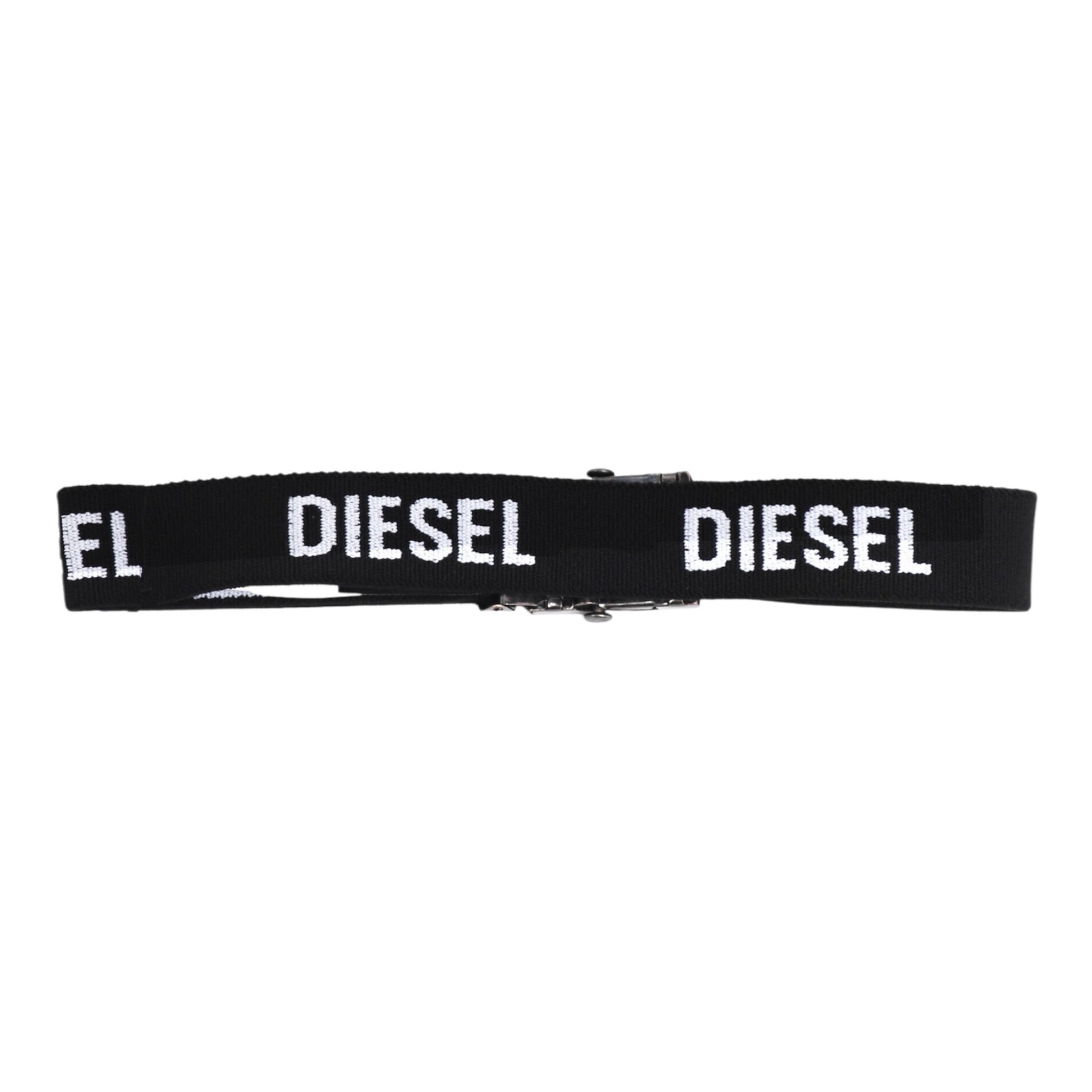 Diesel Cintura Bicolore con Logo Bianco/Nero per Bambino J00655 BIANCO/NERO DIESEL 