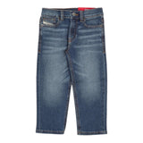 Diesel Jeans tinta unita con Girovita Regolabile Blu per Bambino J00808 BLU DIESEL 