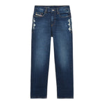 Diesel Jeans tinta unita con Girovita Regolabile Blu per Bambino J00809 BLU DIESEL 