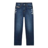 Diesel Jeans tinta unita con Girovita Regolabile Blu per Bambino J00809 BLU DIESEL 