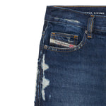 Diesel Jeans tinta unita con Girovita Regolabile Blu per Bambino J00809 BLU DIESEL 