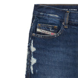 Diesel Jeans tinta unita con Girovita Regolabile Blu per Bambino J00809 BLU DIESEL 