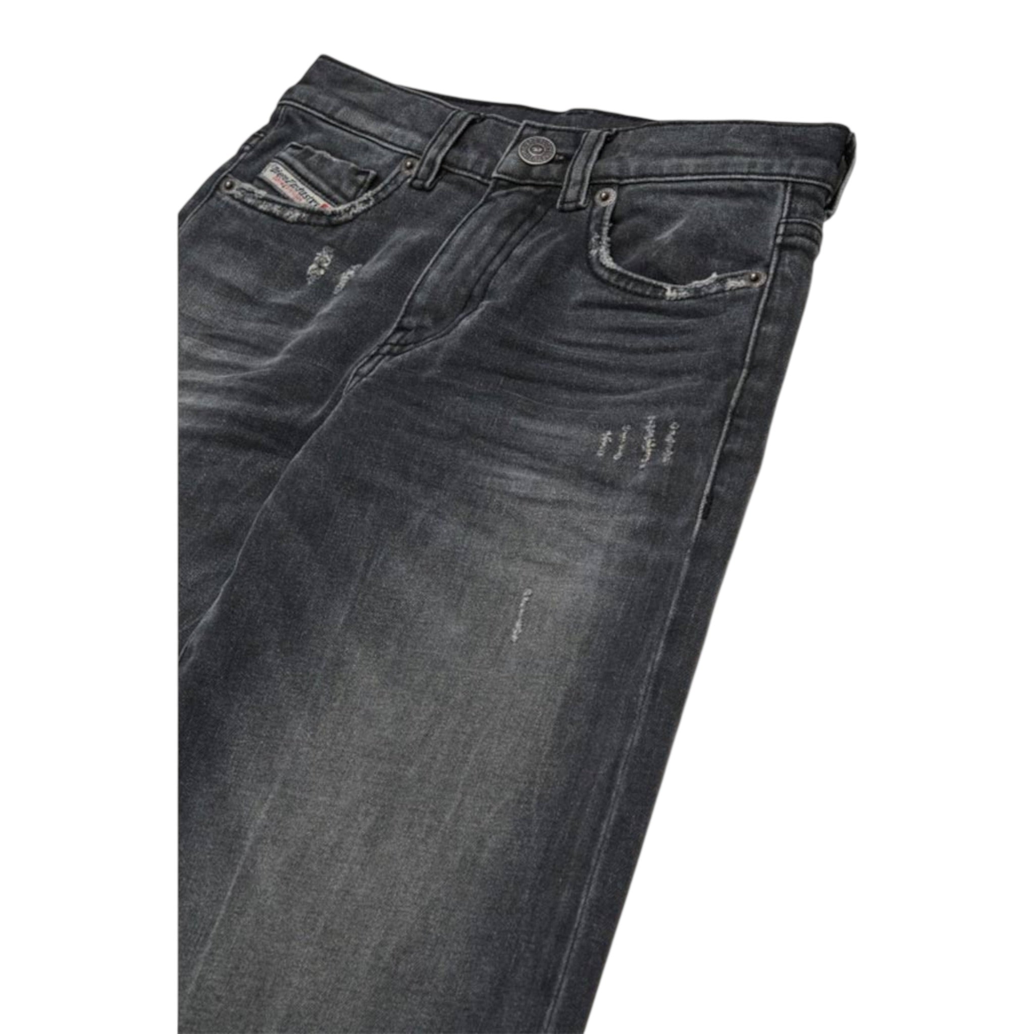 Diesel Jeans tinta unita con Girovita Regolabile Grigio per Bambina J00816 GRIGIO DIESEL 