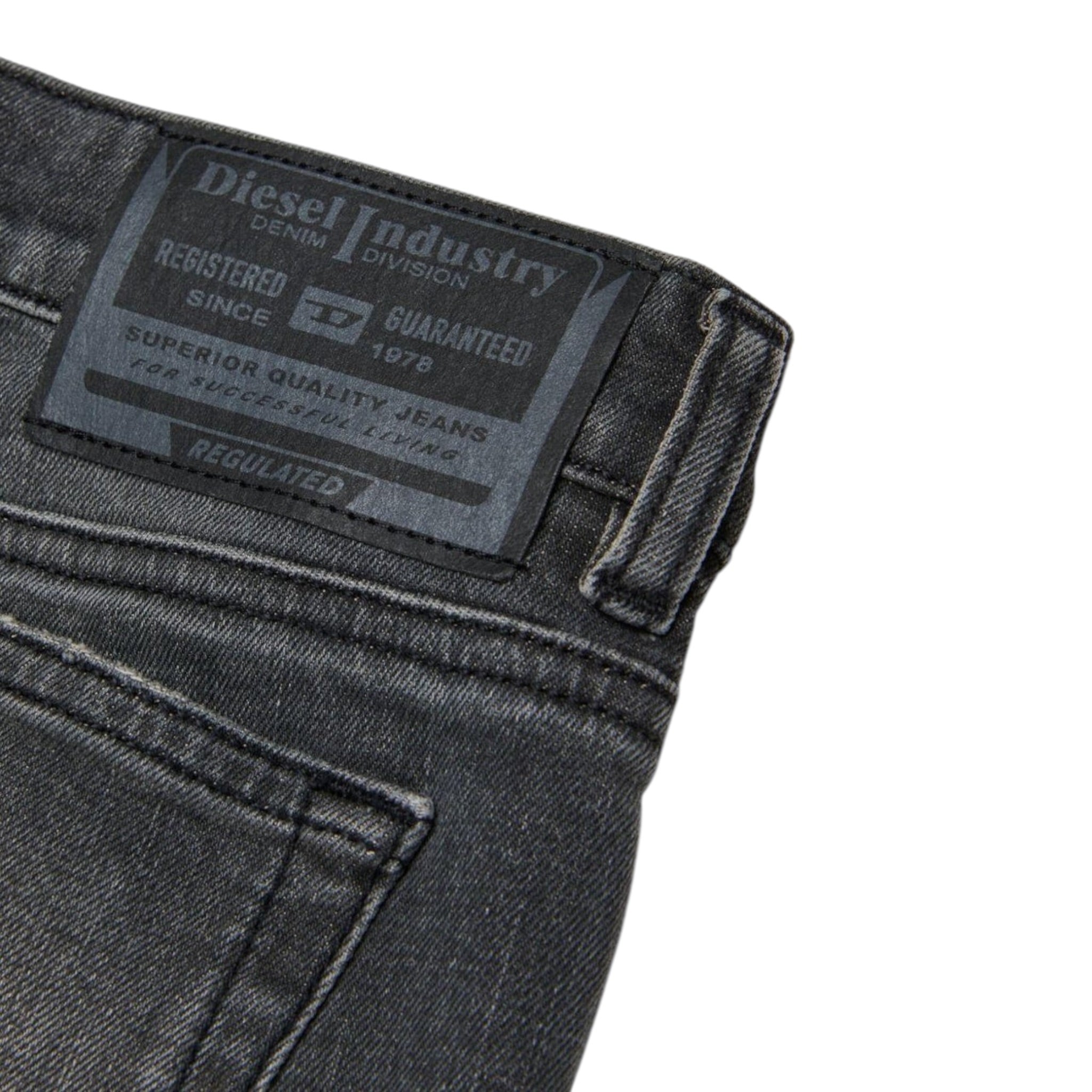 Diesel Jeans tinta unita con Girovita Regolabile Grigio per Bambina J00816X GRIGIO DIESEL 