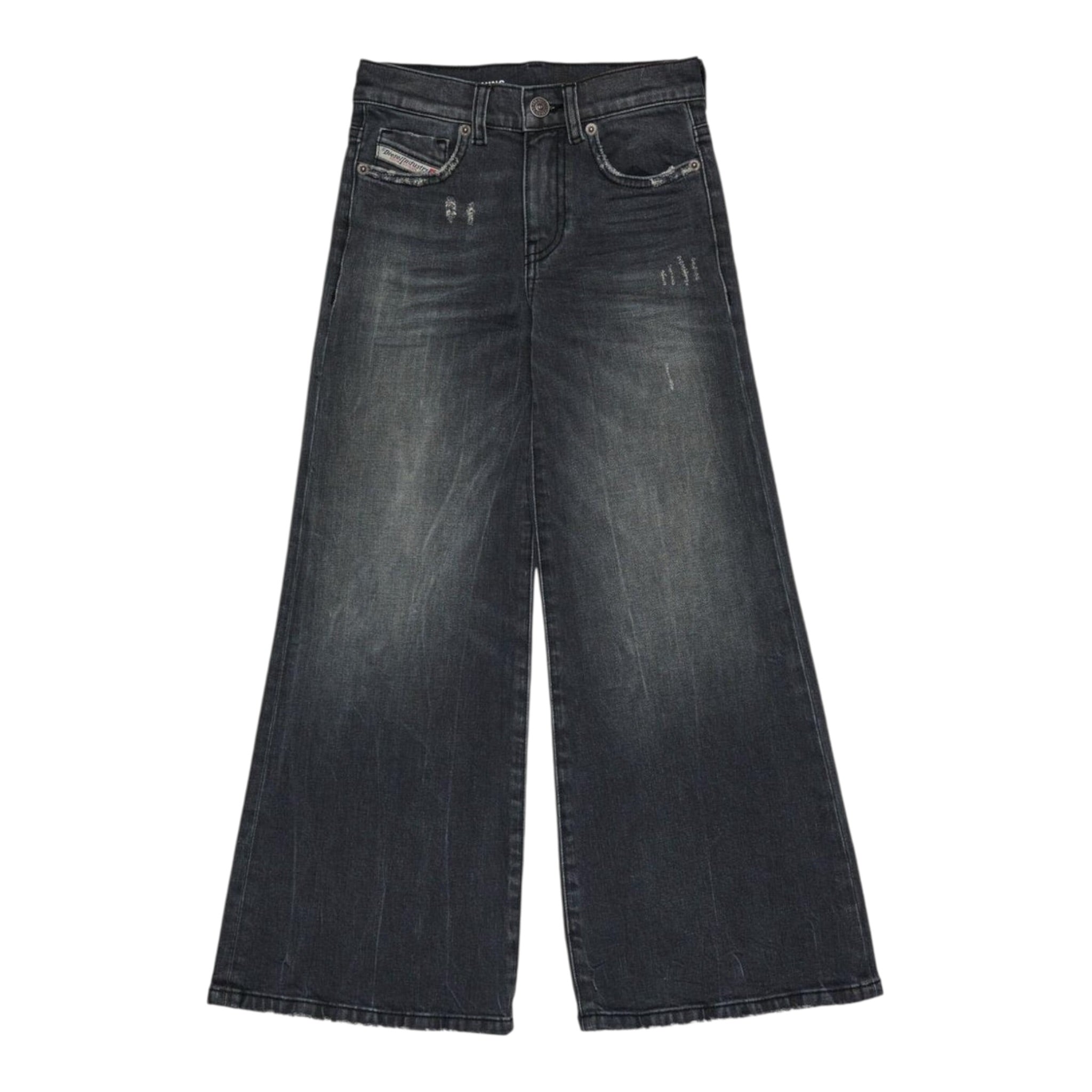 Diesel Jeans tinta unita con Girovita Regolabile Grigio per Bambina J00816X GRIGIO DIESEL 