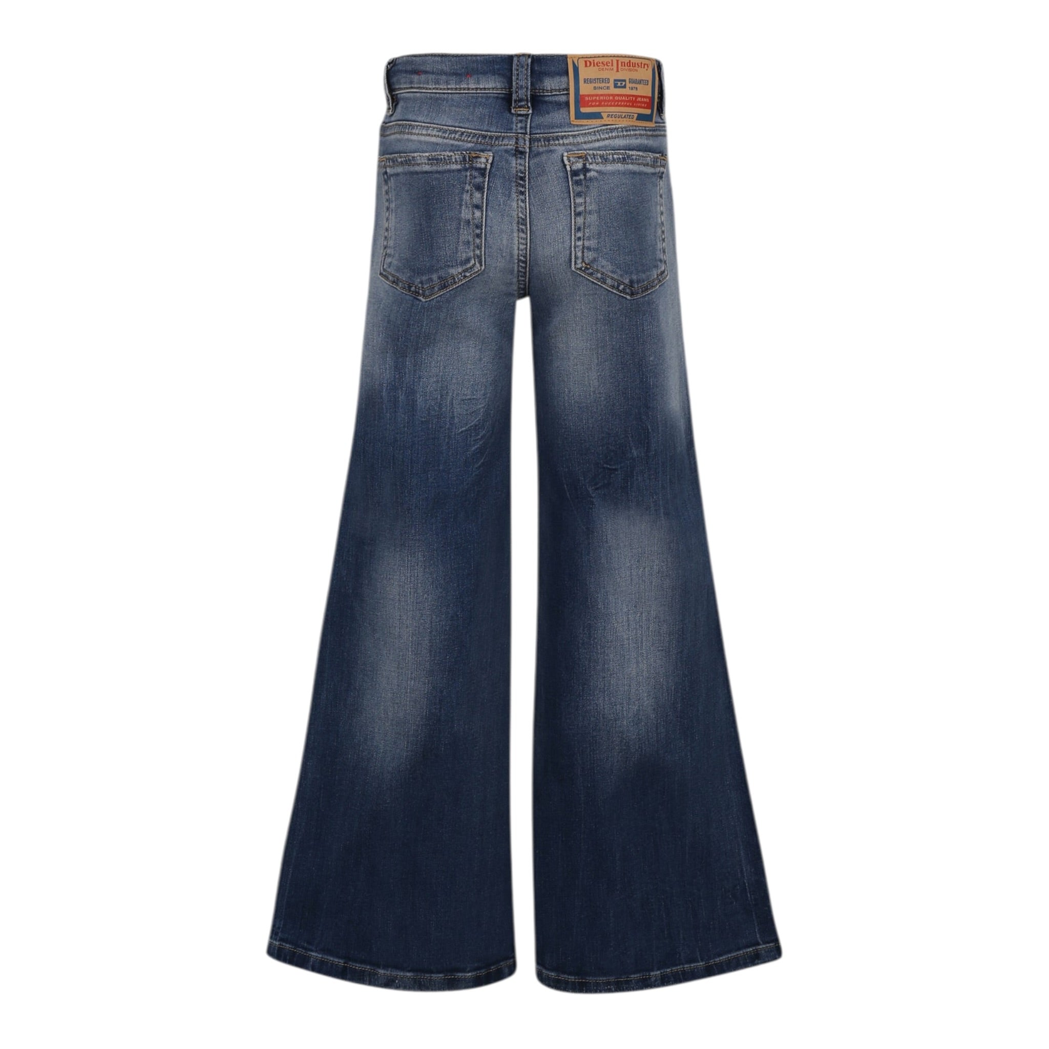 Diesel Jeans tinta unita con Girovita Regolabile Blu per Bambina J00816XX BLU DIESEL 