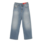 Diesel Jeans tinta unita con Girovita Regolabile Azzurro per Bambino J00818 AZZURRO DIESEL 