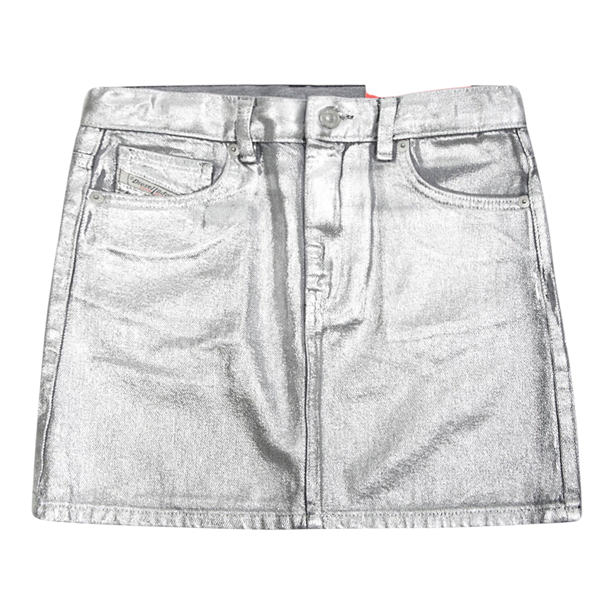 Diesel Gonna tinta unita con Girovita Regolabile Argento per Bambina J009588 ARGENTO DIESEL 