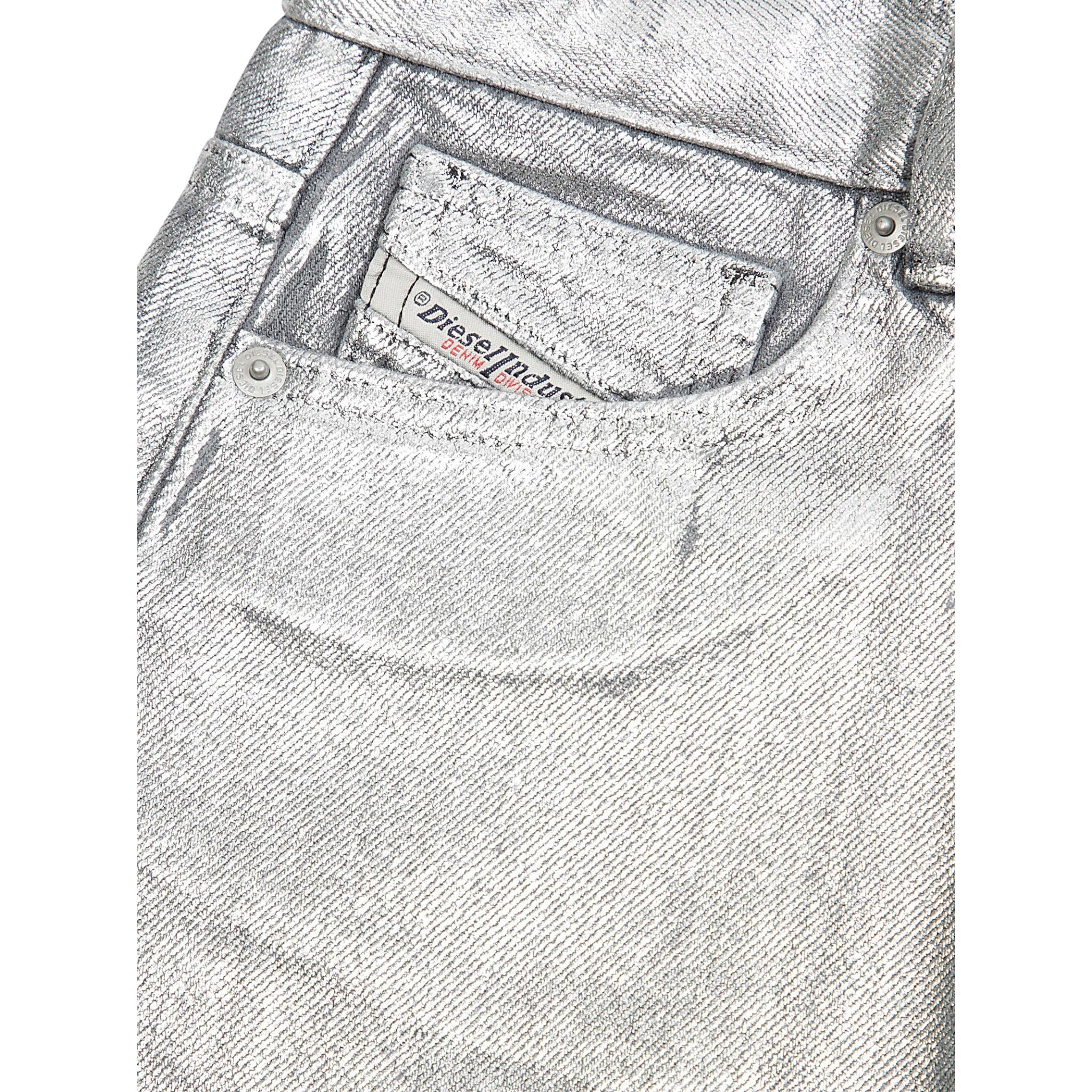 Diesel Gonna tinta unita con Girovita Regolabile Argento per Bambina J009588 ARGENTO DIESEL 