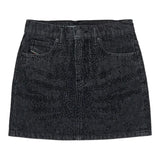 Diesel Gonna tinta unita In Denim con Brillantini Nero per Bambina J00958 NERO DIESEL 