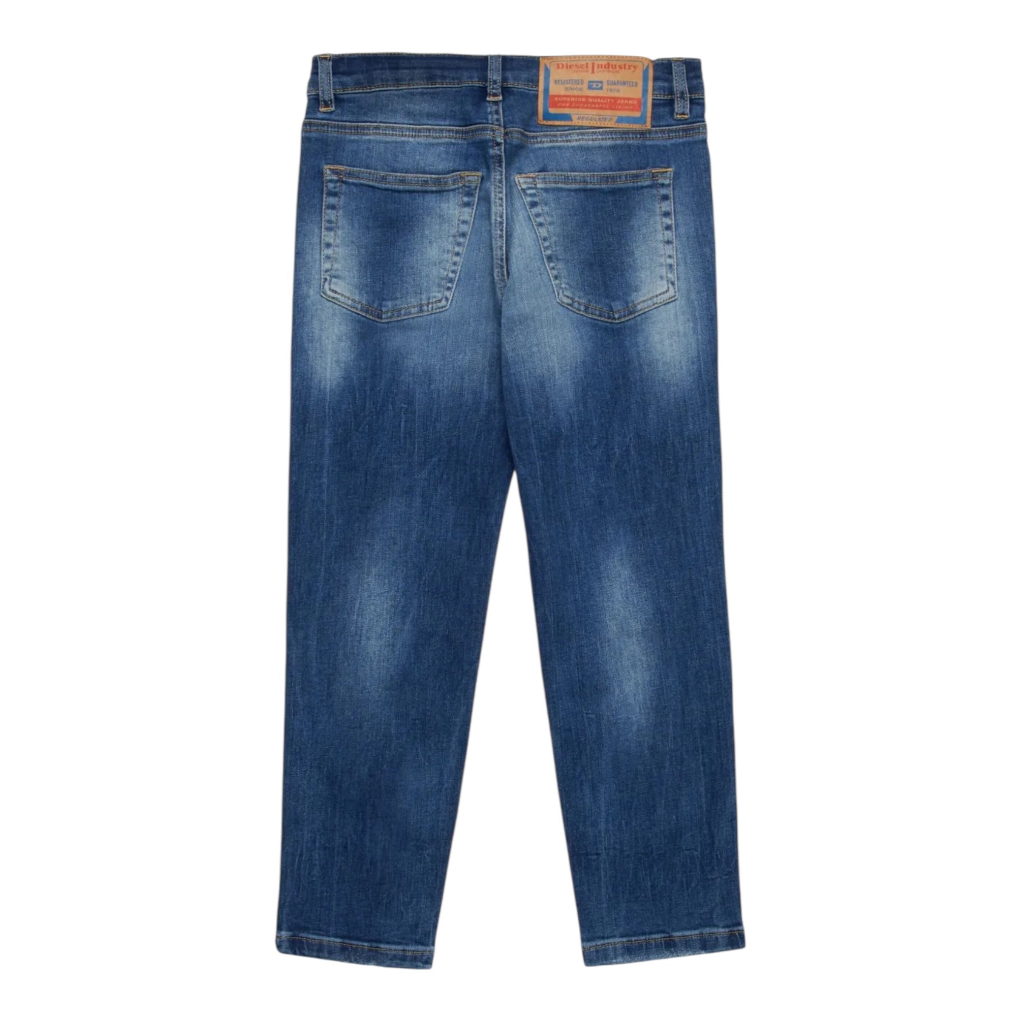 Diesel Jeans tinta unita con Girovita Regolabile Blu per Bambino J00981 BLU DIESEL 