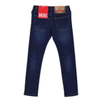 Diesel Jeans tinta unita con Girovita Regolabile Blu per Bambino J00990 BLU DIESEL 
