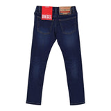 Diesel Jeans tinta unita con Girovita Regolabile Blu per Bambino J00990 BLU DIESEL 