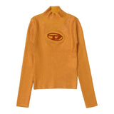 Diesel Maglia tinta unita con Stampa Arancione per Bambina J01401 ARANCIONE DIESEL 