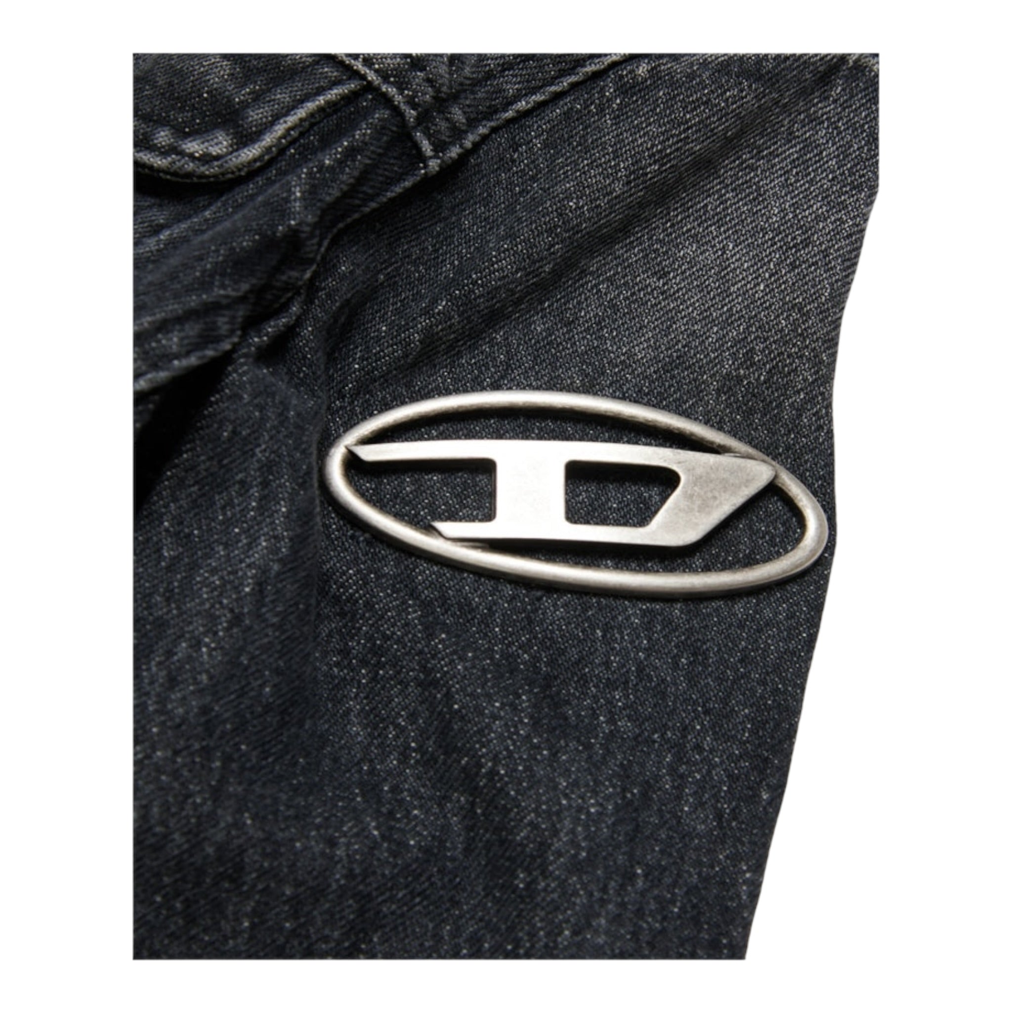 Diesel Giubbino In Denim tinta unita Nero per Bambina J01847 NERO DIESEL 