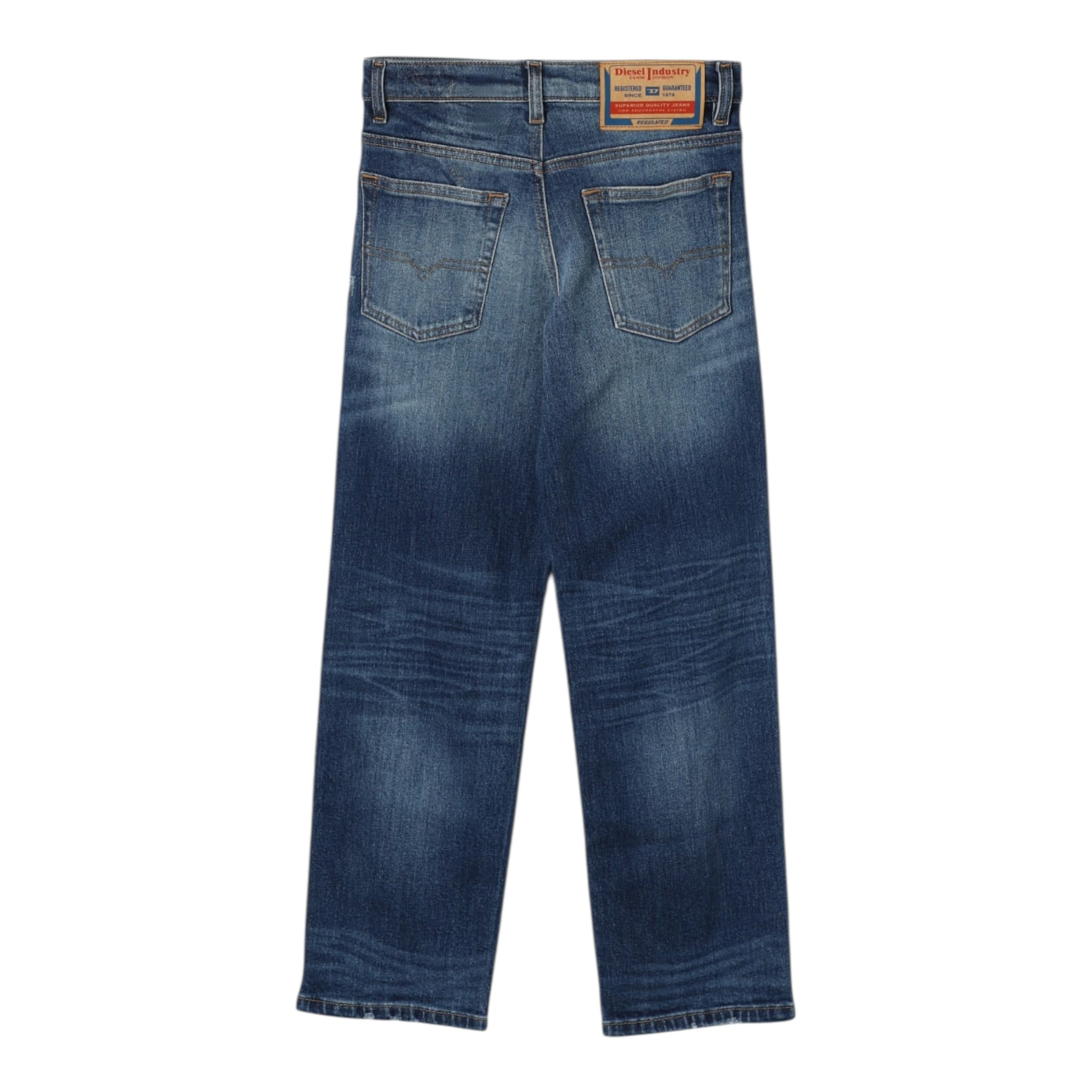 Diesel Jeans tinta unita con Girovita Regolabile Blu per Bambino J01923 BLU DIESEL 