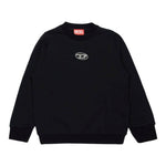 Diesel Felpa tinta unita con Brillantini Nero per Bambina J01952 NERO DIESEL 