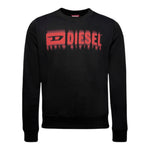 Diesel Felpa tinta unita con Logo Nero per Bambino J02040 NERO DIESEL 