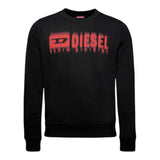 Diesel Felpa tinta unita con Logo Nero per Bambino J02040 NERO DIESEL 