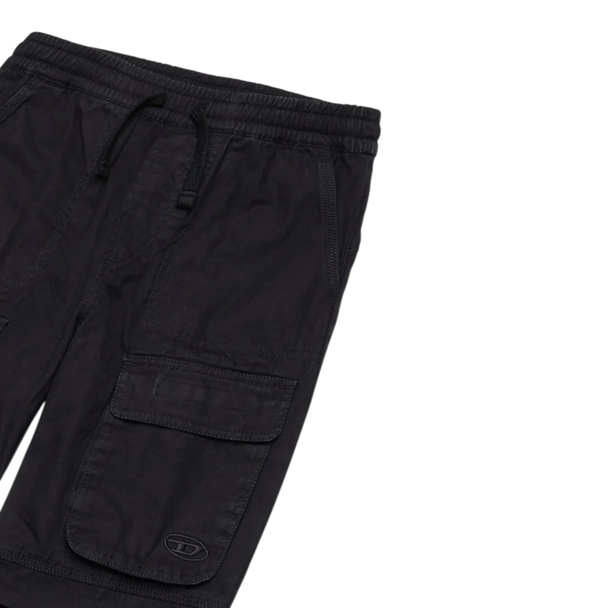 Diesel Pantalone tinta unita con Elastico In Vita Nero per Bambino J02057 NERO DIESEL 