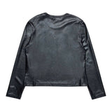Diesel Shirt In Ecopelle tinta unita con Logo Nero per Bambina J02058 NERO DIESEL 