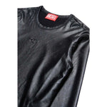 Diesel Shirt In Ecopelle tinta unita con Logo Nero per Bambina J02058 NERO DIESEL 