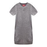 Diesel Abito tinta unita Mezza Manica Argento per Bambina J02068 ARGENTO DIESEL 
