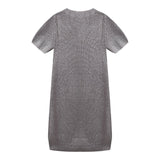Diesel Abito tinta unita Mezza Manica Argento per Bambina J02068 ARGENTO DIESEL 