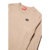 Diesel Maglia tinta unita con Logo Beige per Bambina J02085 BEIGE DIESEL 