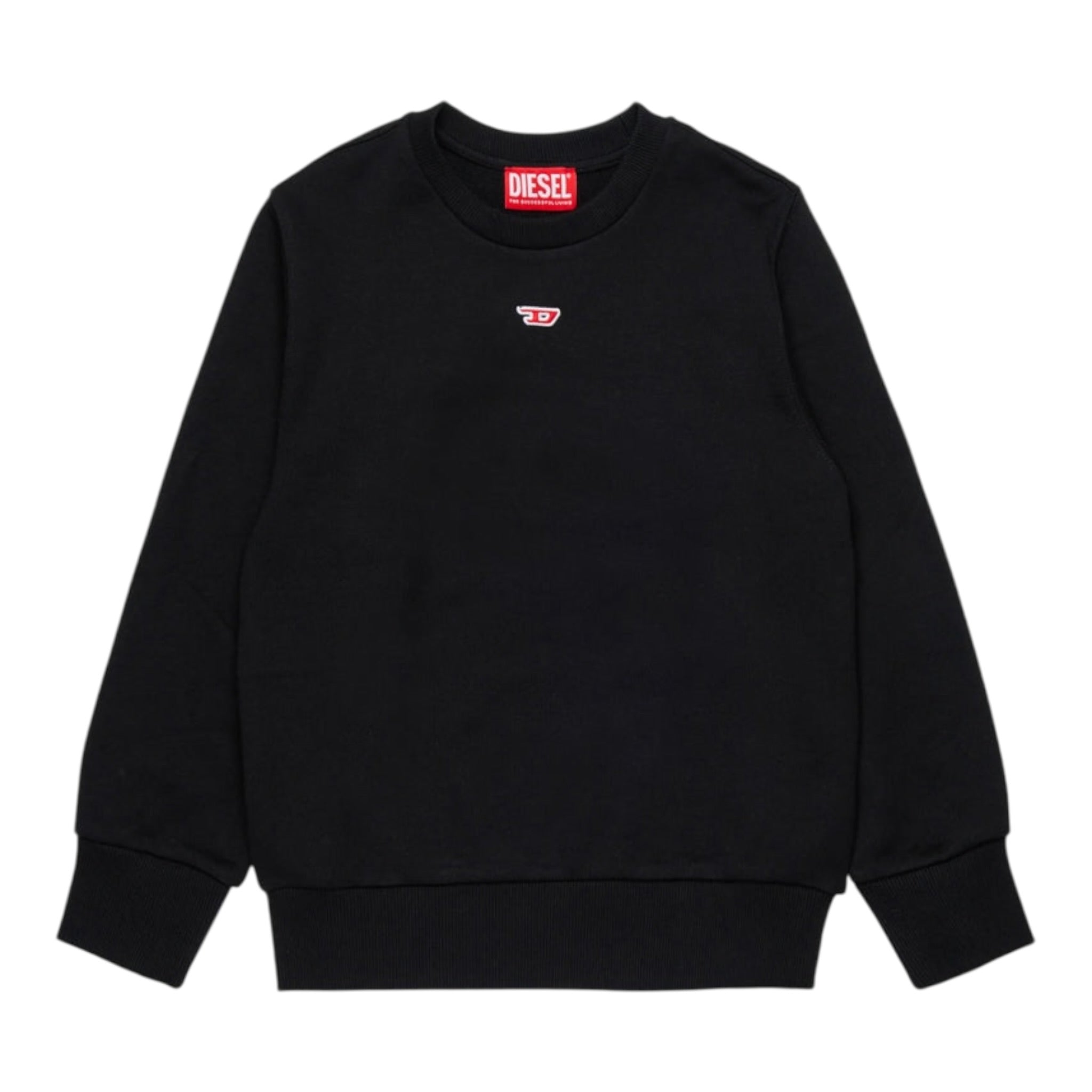 Diesel Felpa tinta unita con Logo Nero per Bambino J02234 NERO DIESEL 