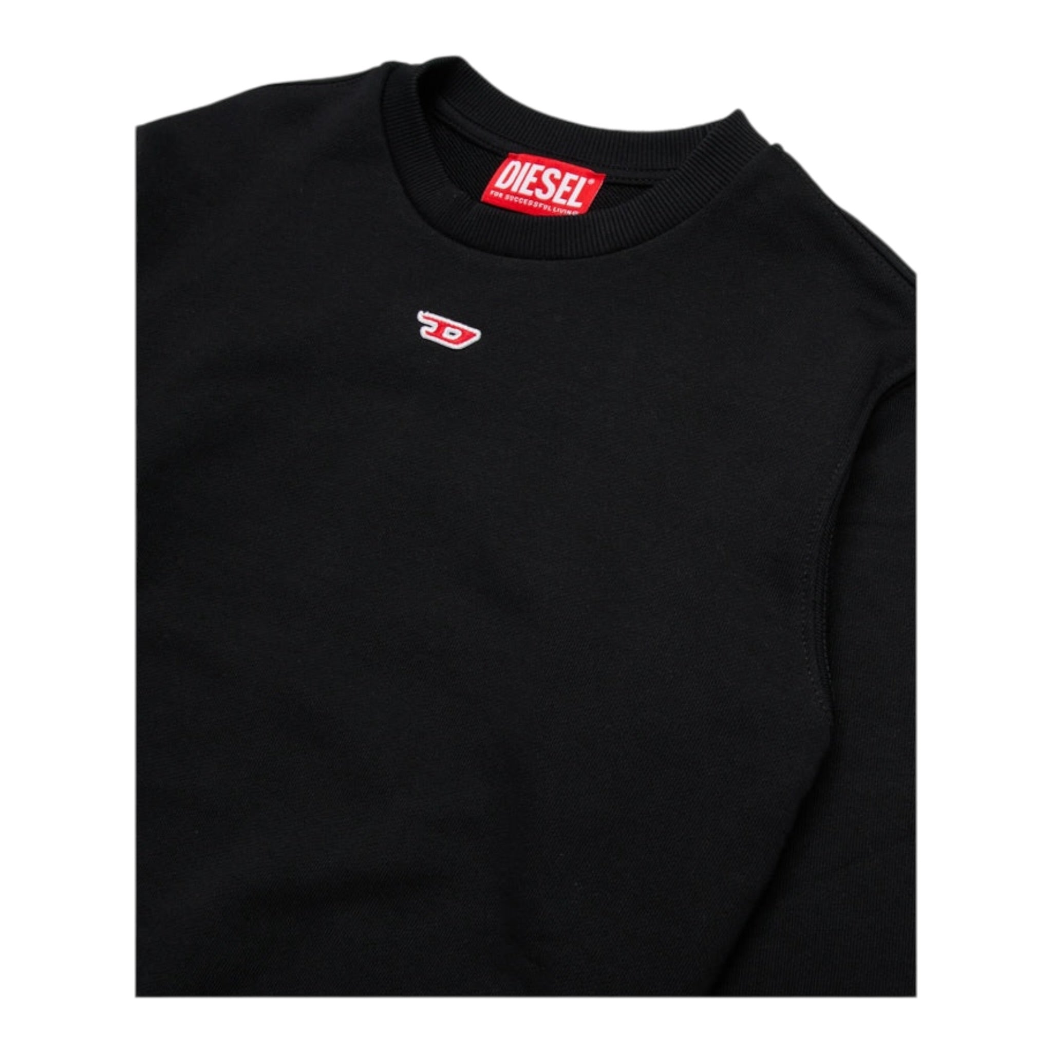 Diesel Felpa tinta unita con Logo Nero per Bambino J02234 NERO DIESEL 