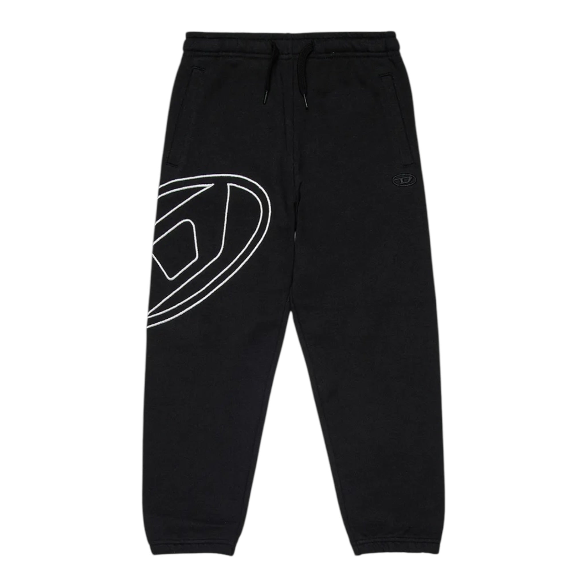 Diesel Pantalone Modello Tuta Tinta Uinita con Logo Nero per Bambina J02272 NERO DIESEL 