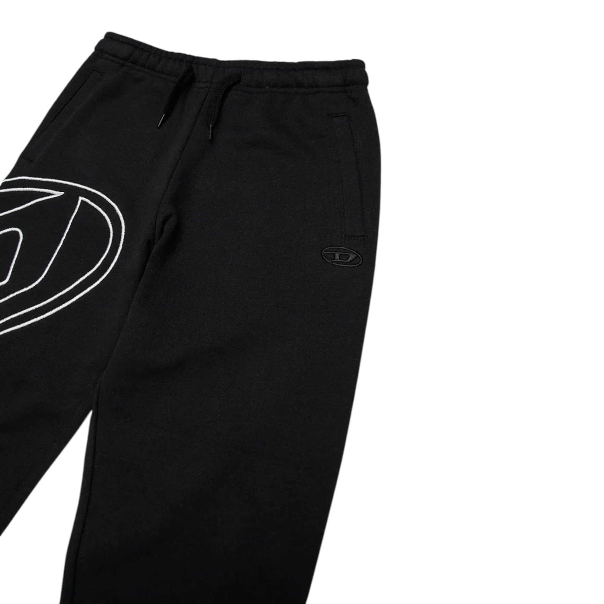 Diesel Pantalone Modello Tuta Tinta Uinita con Logo Nero per Bambina J02272 NERO DIESEL 
