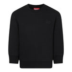 Diesel Felpa Chiusa Girocollo tinta unita con Logo Nero per Bambino J02274 NERO DIESEL 