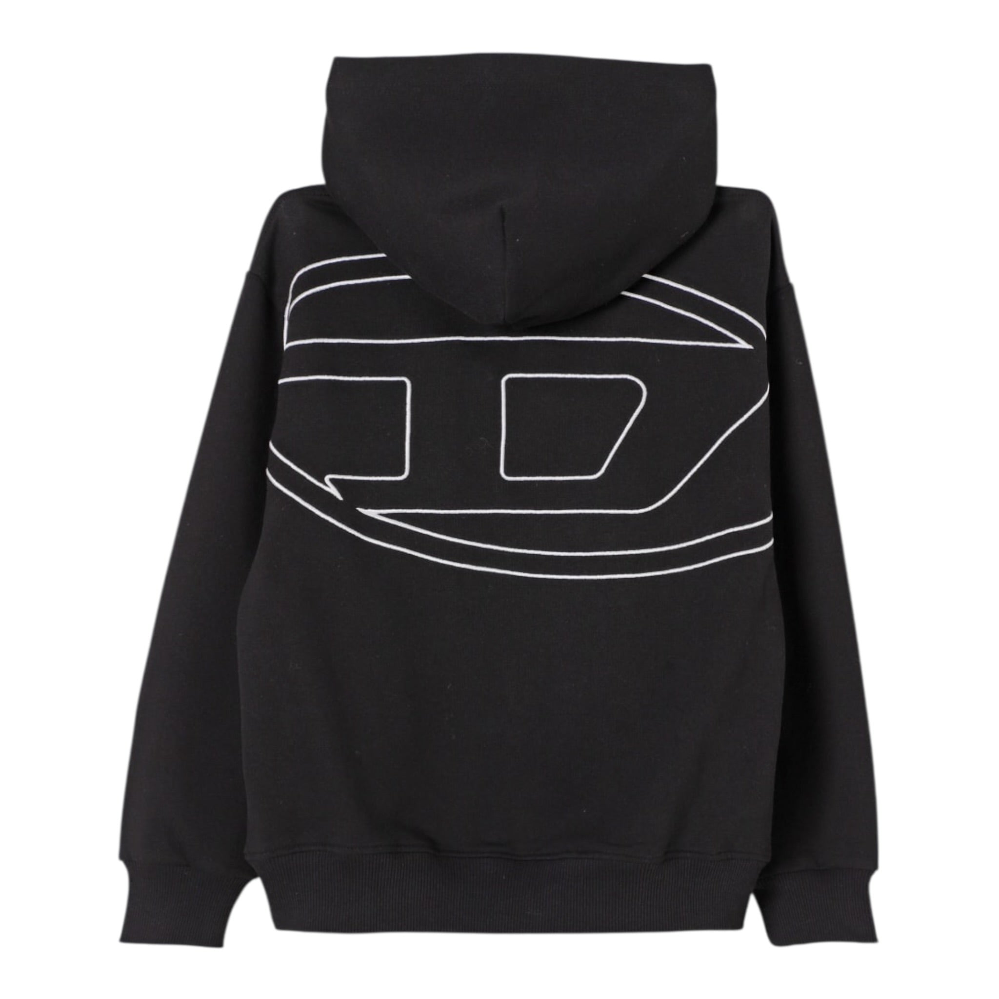 Diesel Felpa Chiusa con Cappuccio tinta unita Nero per Bambino J02275 NERO DIESEL 