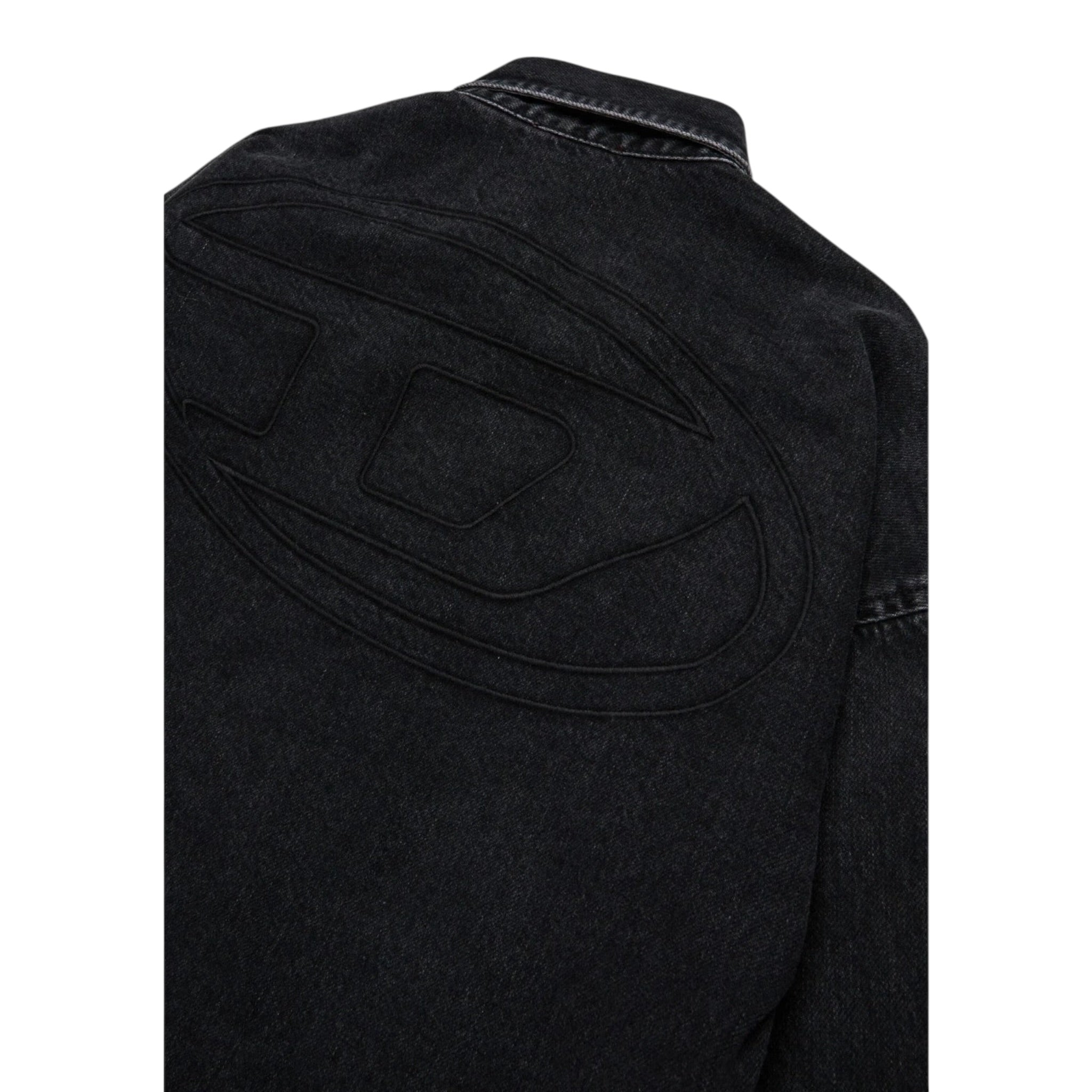 Diesel Camicia Manica Lunga tinta unita In Denim Nero per Bambino J02307 NERO DIESEL 