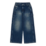 Diesel Jeans tinta unita Modello A Palazzo Blu per Bambina J02349 BLU DIESEL 