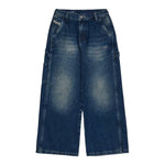 Diesel Jeans tinta unita Modello A Palazzo Blu per Bambina J02349XX BLU DIESEL 