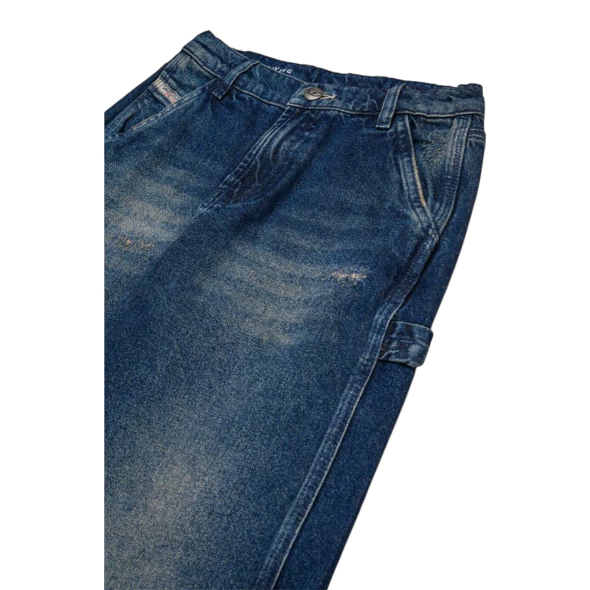 Diesel Jeans tinta unita Modello A Palazzo Blu per Bambina J02349XX BLU DIESEL 