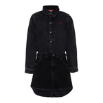 Diesel Abito tinta unita In Denim Nero per Bambina J02350 NERO DIESEL 