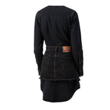 Diesel Abito tinta unita In Denim Nero per Bambina J02350X NERO DIESEL 