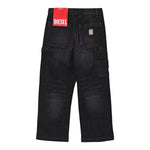 Diesel Jeans tinta unita con Girovita Regolabile Nero per Bambino J02361 NERO DIESEL 