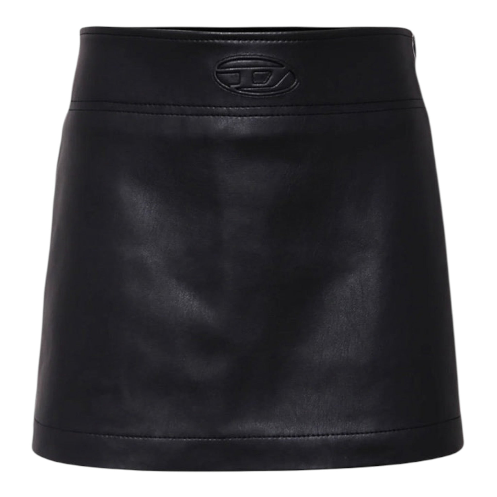Diesel Gonna tinta unita In Ecopelle Nero per Bambina J02367X NERO DIESEL 