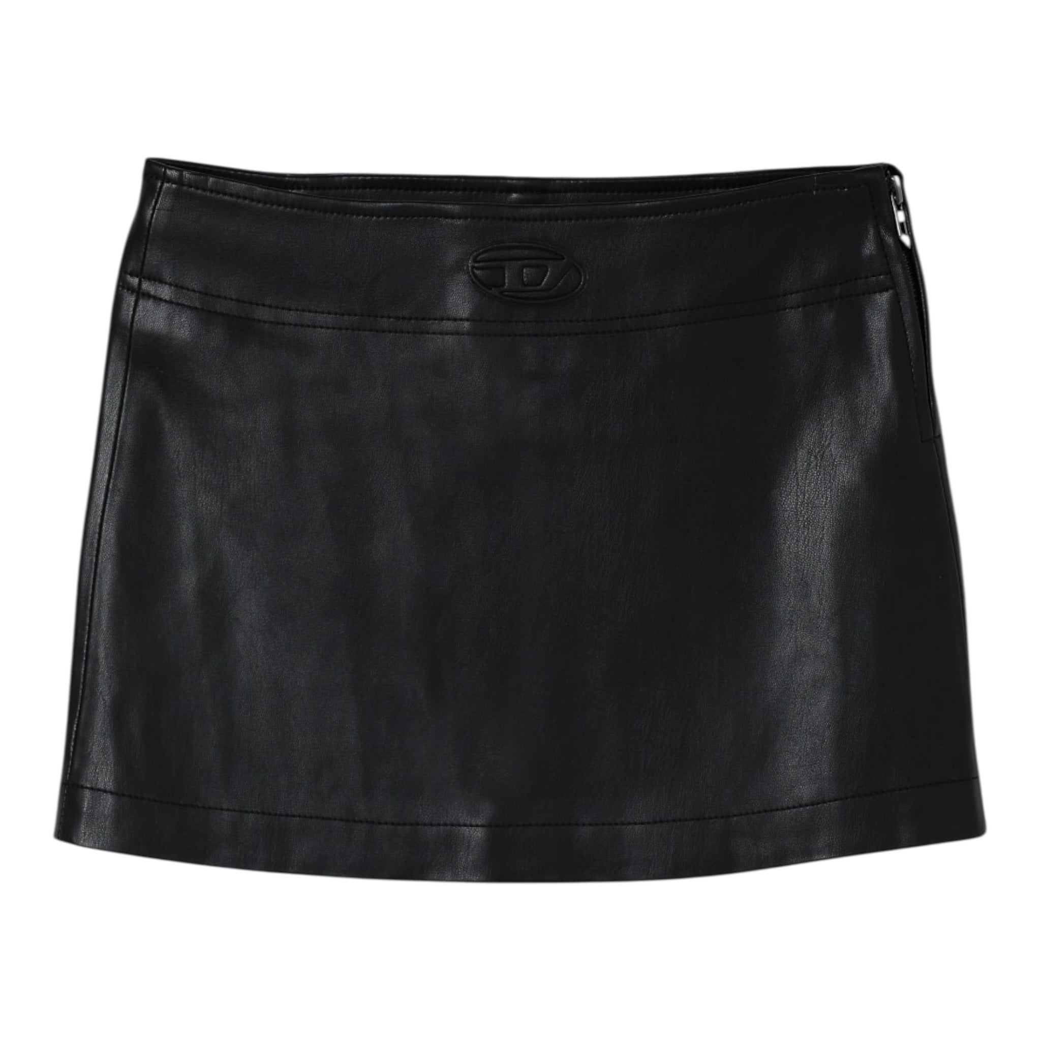 Diesel Gonna tinta unita In Ecopelle Nero per Bambina J02367XXX NERO DIESEL 